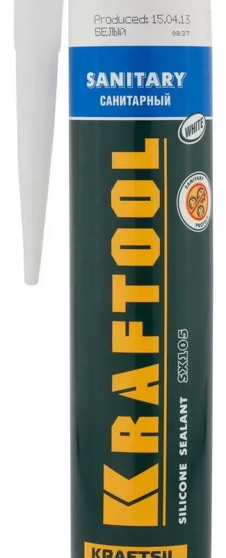 Герметик силиконовый  белый, санитарный, для помещений с повышенной влажностью,