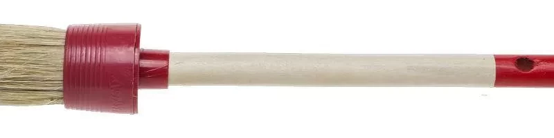 Кисть круглая  "MASTER", светлая натурал. щетина, пластм. корпус, деревян. ручка,