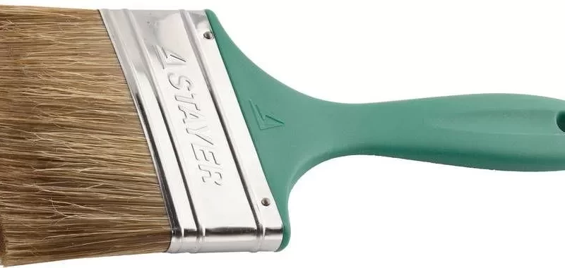 Кисть плоская  "LASUR-EURO", смешанная (натуральная и искусственная) щетина, пластмассовая ручка,