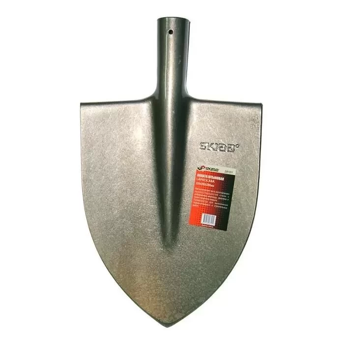 Лопата штыковая остроконечнаяc деревянным черенком , рельсовая сталь