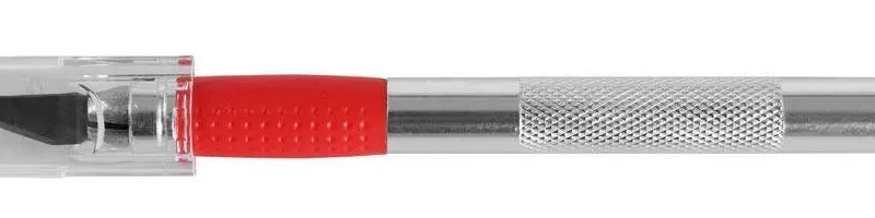 Набор  Нож "МАСТЕР" для художеств. и дизайнер. работ, с перовым лезвием, метал. корпус, сталь