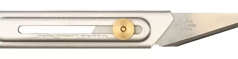 Нож  хозяйственный с выдвижным лезвием, корпус и лезвие из нержавеющей стали,