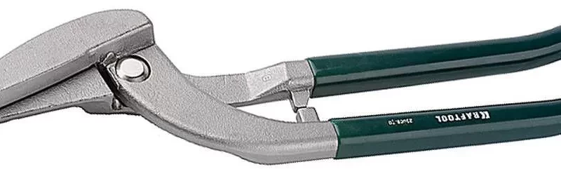 Ножницы по металлу PELIKAN цельнокованые, длинный прямой сквозной рез,