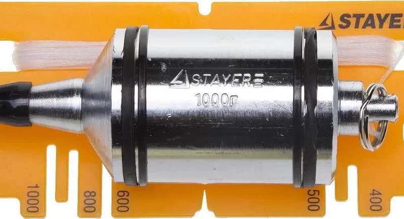 Отвес  "PROFI" строительный со шнуром, с противоударными ободками,