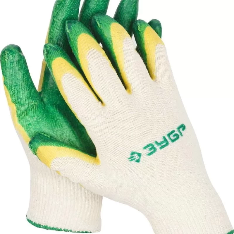 Перчатки  "МАСТЕР" трикотажные, х/б, двойная обливная ладонь из латекса, L-XL