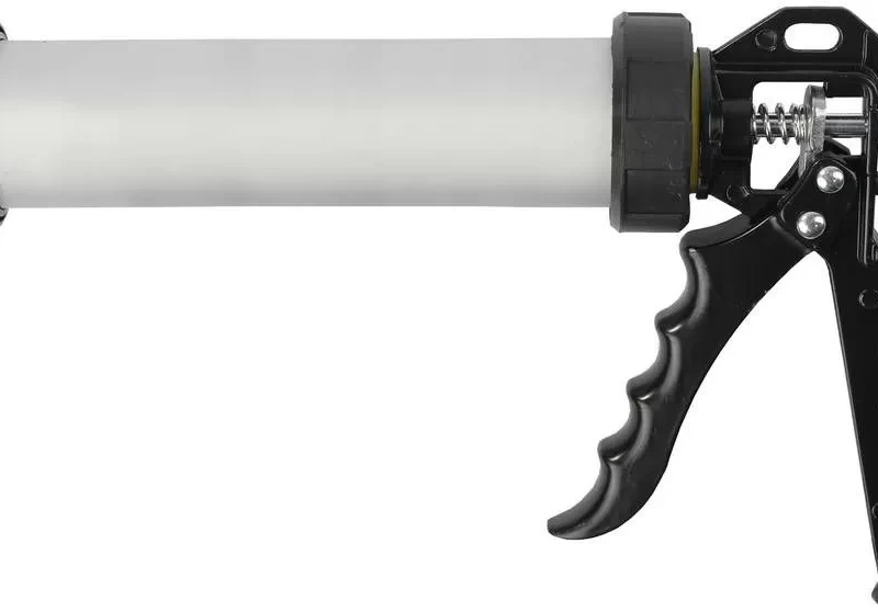 Пистолет для герметика, закрытый, алюминиевый корпус,