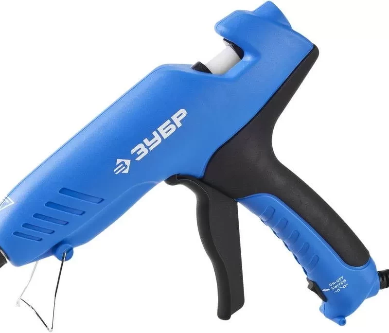 Пистолет  клеевой (термоклеящий), эл, эргоном рукоятка, выключатель на рукоятке, рабоч темп