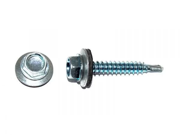 Саморез кровельный цинк EPDM, с шайбой,