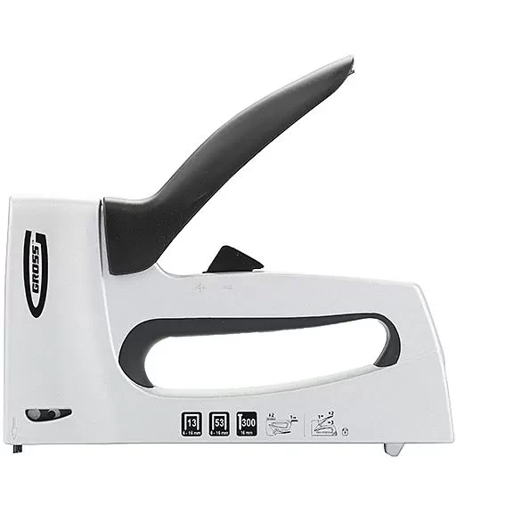 Степлер мебельный, алюминиевый корпус,регулировка удара, тип скобы