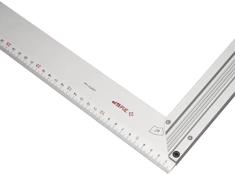 Угольник  "ЭКСПЕРТ" столярный, жесткое профилированное полотно, усиленная алюминиевая рукоятка,