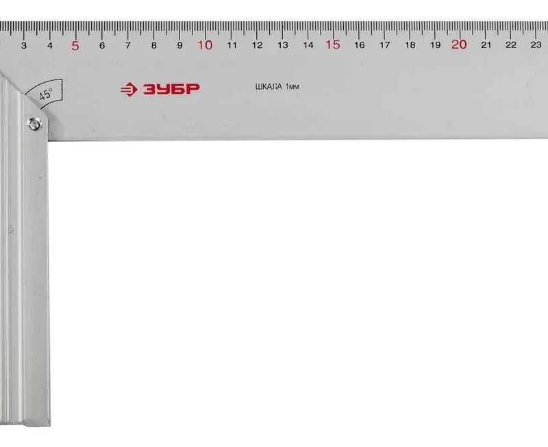 Угольник  "ЭКСПЕРТ" столярный, жесткое профилированное полотно, усиленная алюминиевая рукоятка,